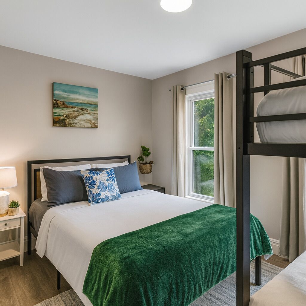 3 bedrooms, desk, iron/ironing board, free WiFi