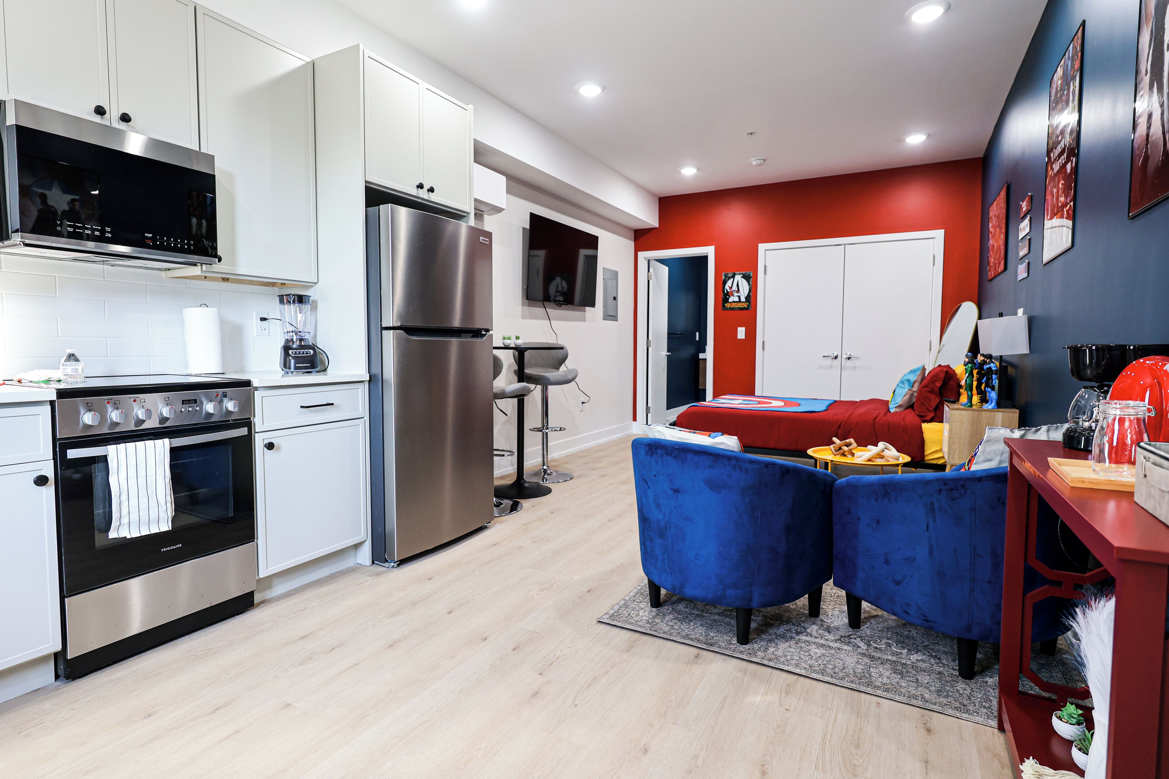 1 slaapkamer, een bureau, een strijkplank/strijkijzer, gratis wifi