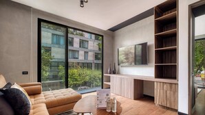 公寓, 2 張加大雙人床, 陽台, 城市景觀 (Piso Roma 2) | 起居區