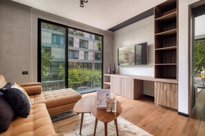 Apartment, 2 Queen Beds, Balcony, City View (Piso Roma 2) | Living area - Brand New 2 BR Condo in Roma Norte - Rooftop (Mexico City)