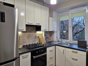 Classic Apartment, Balcony, Courtyard View | Private kitchen