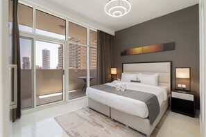 1 bedroom, iron/ironing board, WiFi, bed sheets - Free housekeeping visits during your stay - StayShort - 1 Bed in JVC Sleeps 4 with City Views! (Jumeirah Village Circle)