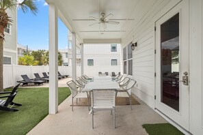 Outdoor dining - Spacious Retreat Made for Memory-Making Moments w/ Pool, Spa, and Game Room (Inlet Beach)