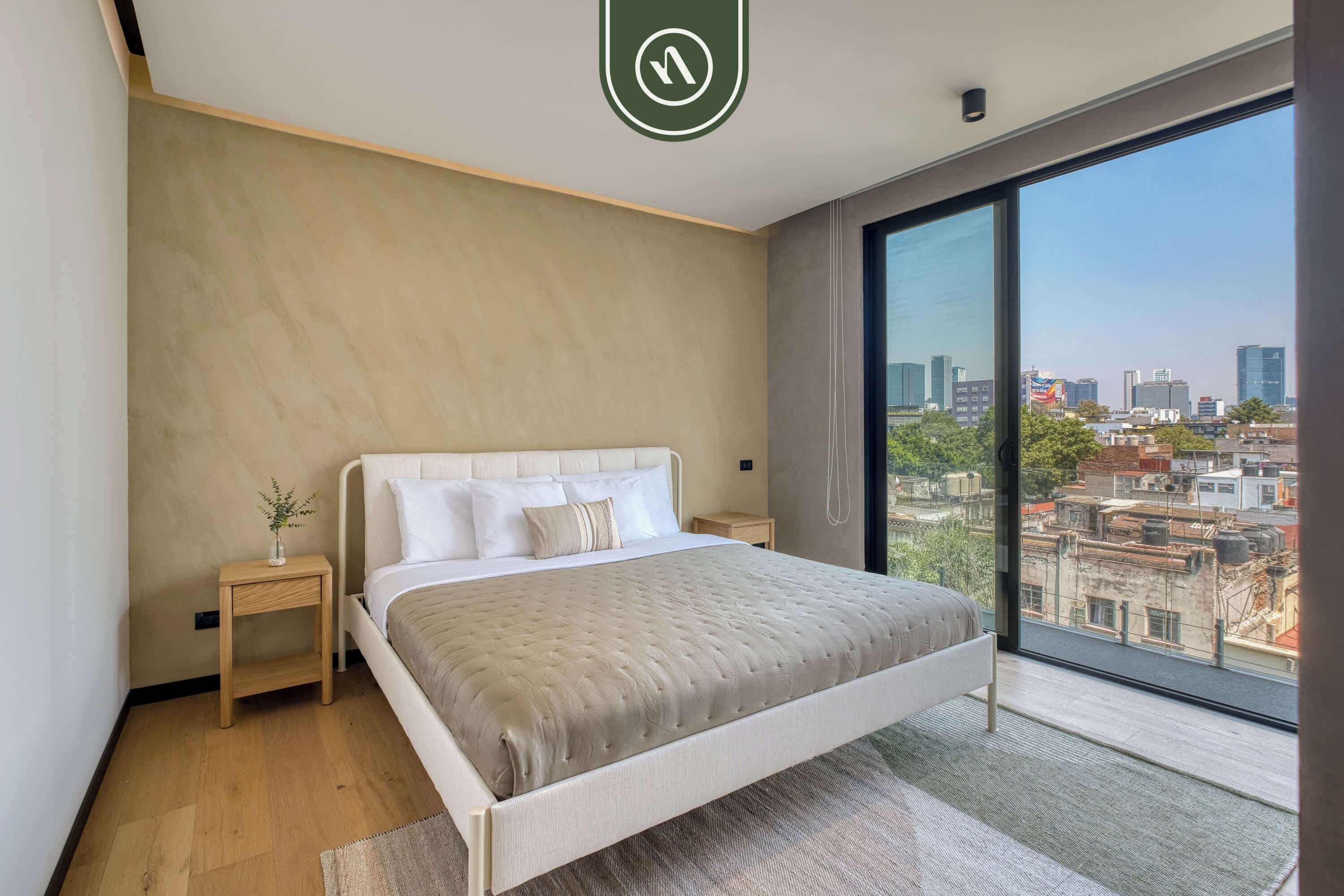 Departamento, 1 cama King size y sofá cama, balcón, vista a la ciudad (Piso Roma 7) | 1 habitación, decoración personalizada y muebles diferentes 