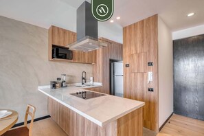 Apartment, 1 King Bed with Sofa bed, Balcony, City View (Piso Roma 7) | Private kitchen - Brand New 1 BR Condo in Roma Norte - Rooftop (Mexico City)