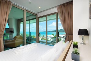 Condo, 2 Bedrooms, Balcony, City View | Balcony - Modern Condo With Full sea View, 4 min Walk to Kamala Beach (Kamala)