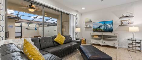 TV, DVD player, offices