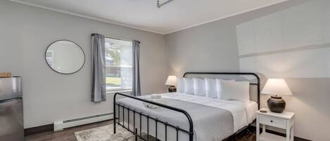 1 غرفة نوم وواي فاي وملاءات أسرّة