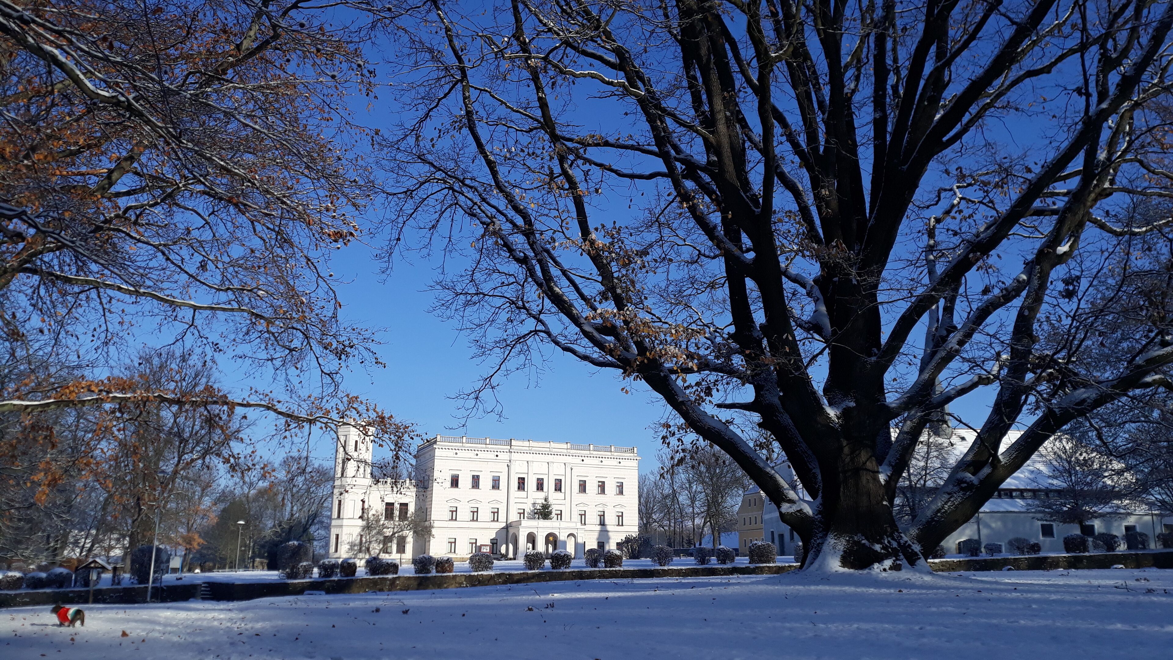 Schloss Krobnitz direkt gegenüber vom Hof