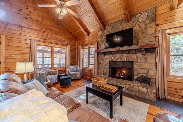 Smart TV, fireplace, video games