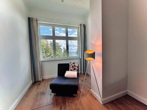 Televisión, chimenea, reproductor de DVD y estéreo 