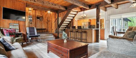 Télévision, cheminée, jeux vidéo