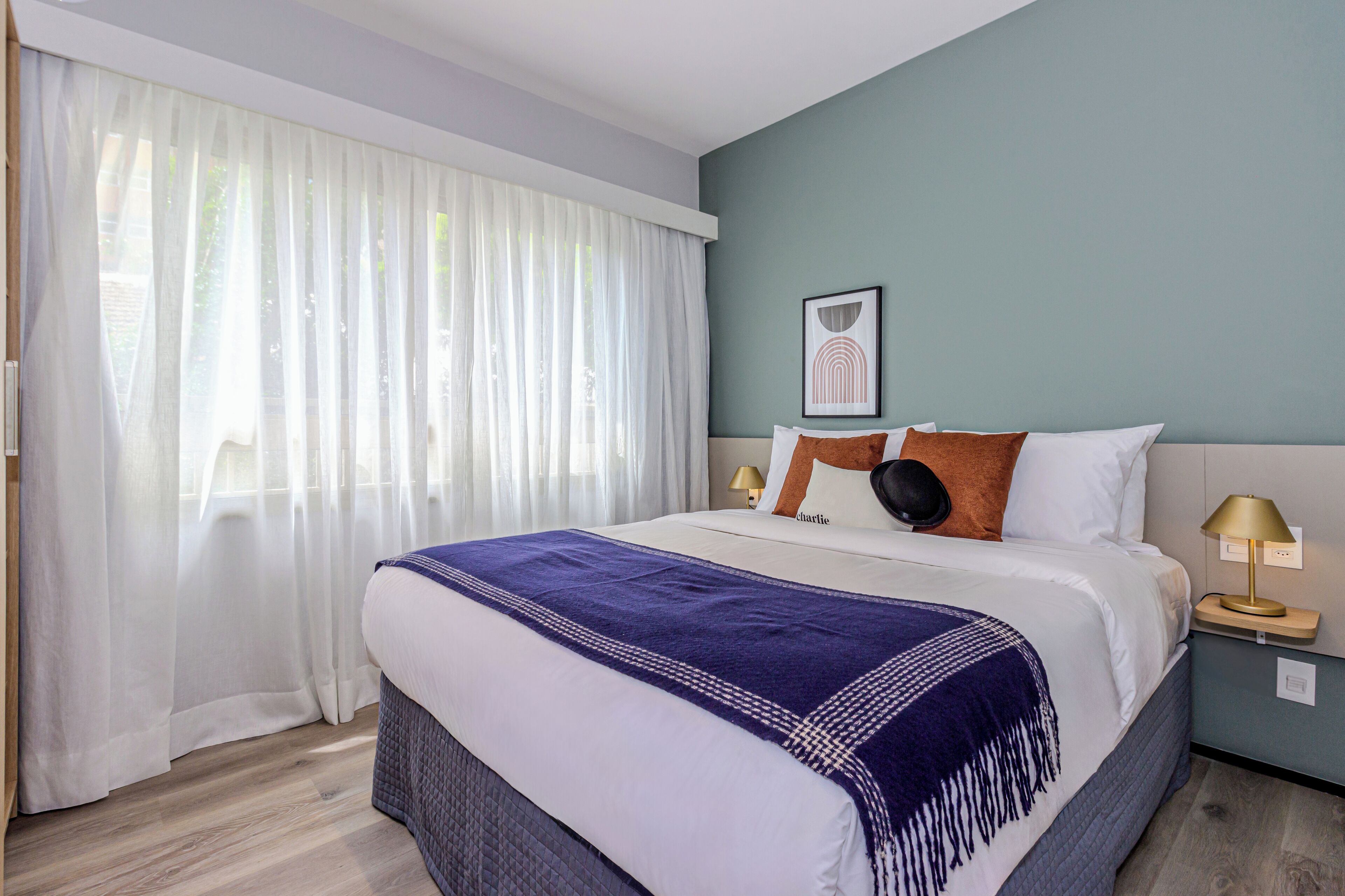 Apartamento 1 Dorm Casal NR | Ropa de cama hipoalergénica y decoración personalizada 