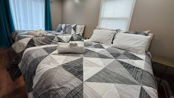 2 bedrooms, iron/ironing board, travel crib, WiFi