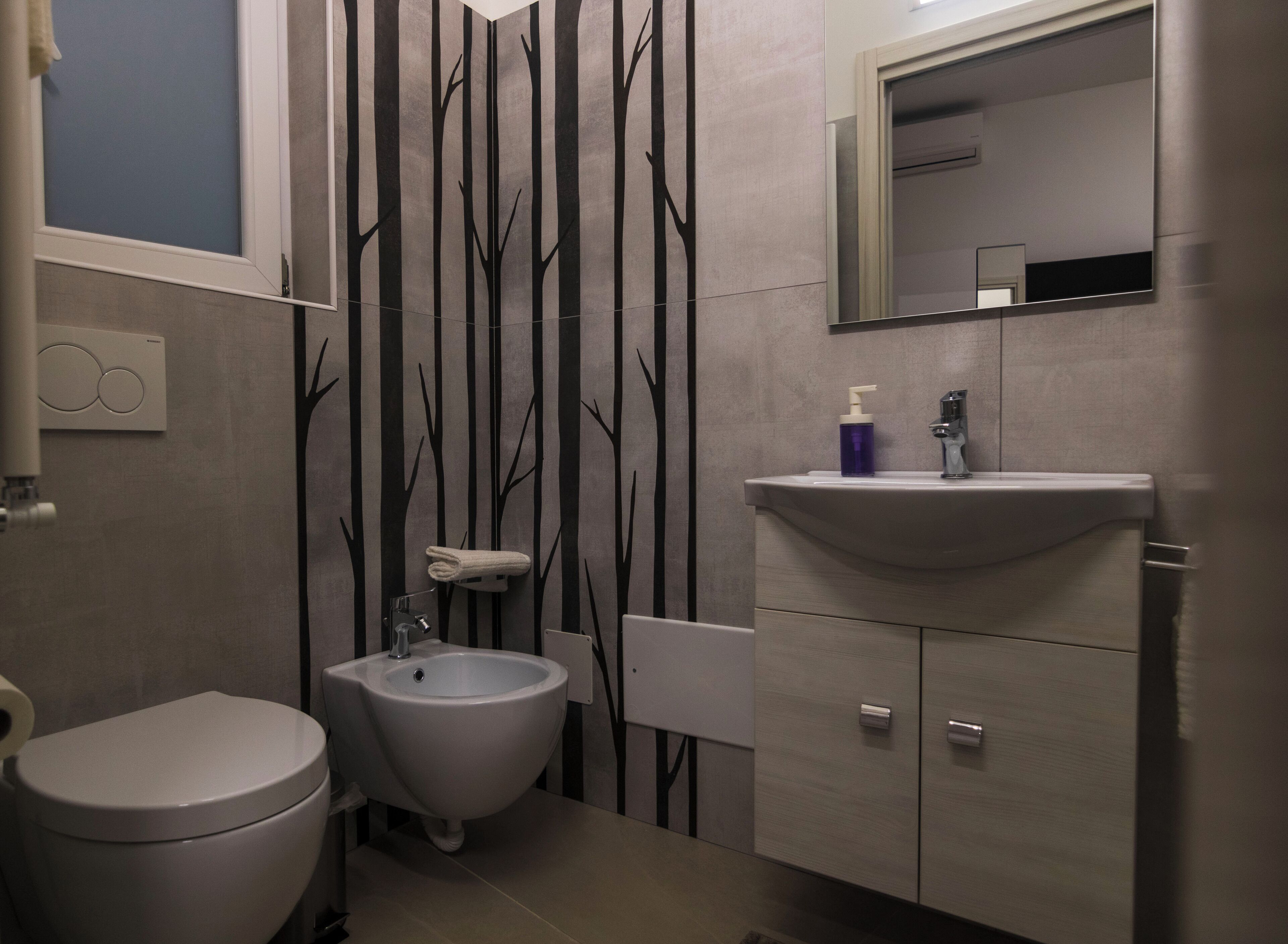 Dusche, Haartrockner, Bidet, Handtücher