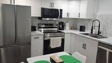 Microwave, oven, stovetop, dishwasher