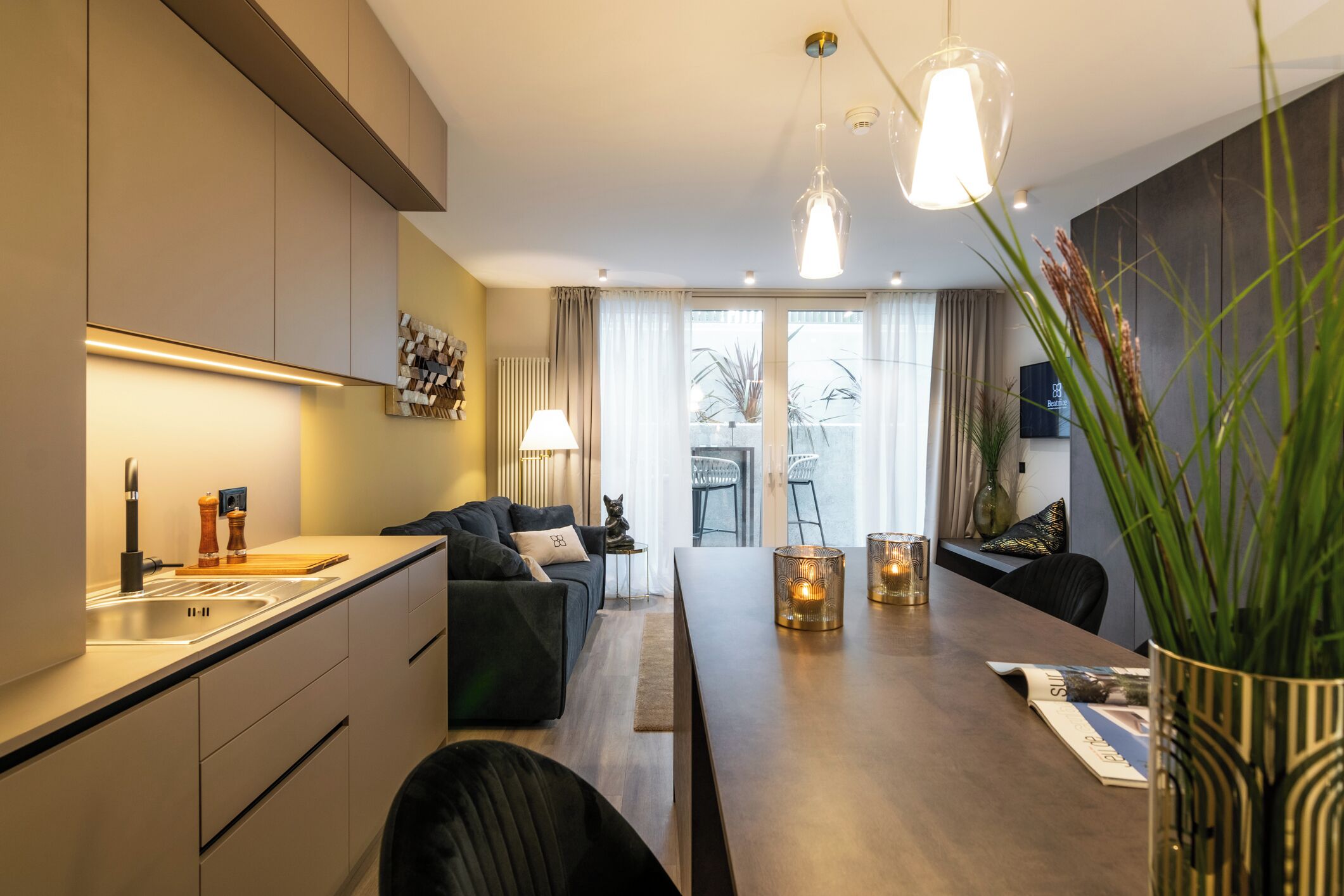 Suite – deluxe, kjøkken | Eget kjøkken | Kjøleskap, kokeplater, oppvaskmaskin og espressomaskin