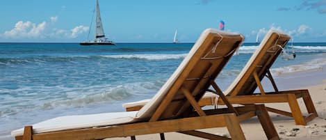 En la playa, toallas de playa