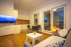 Apartment, 1 Bedroom, City View | Living area | 41-inch flat-screen TV with cable channels, Netflix, streaming services - Tirana Sweet Apartments by TS (Tirana)