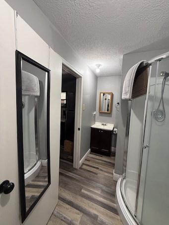 Towels, soap, toilet paper. Cabin 1 - Cozy 1 Bedroom Cabin Near Cassels-Boykin
