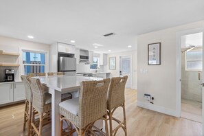 Fridge, microwave, oven, stovetop - 🌊Pet Friendly | Steps to Beach | Incredible Location | Villa Bleu 1🌊 (New Smyrna Beach)