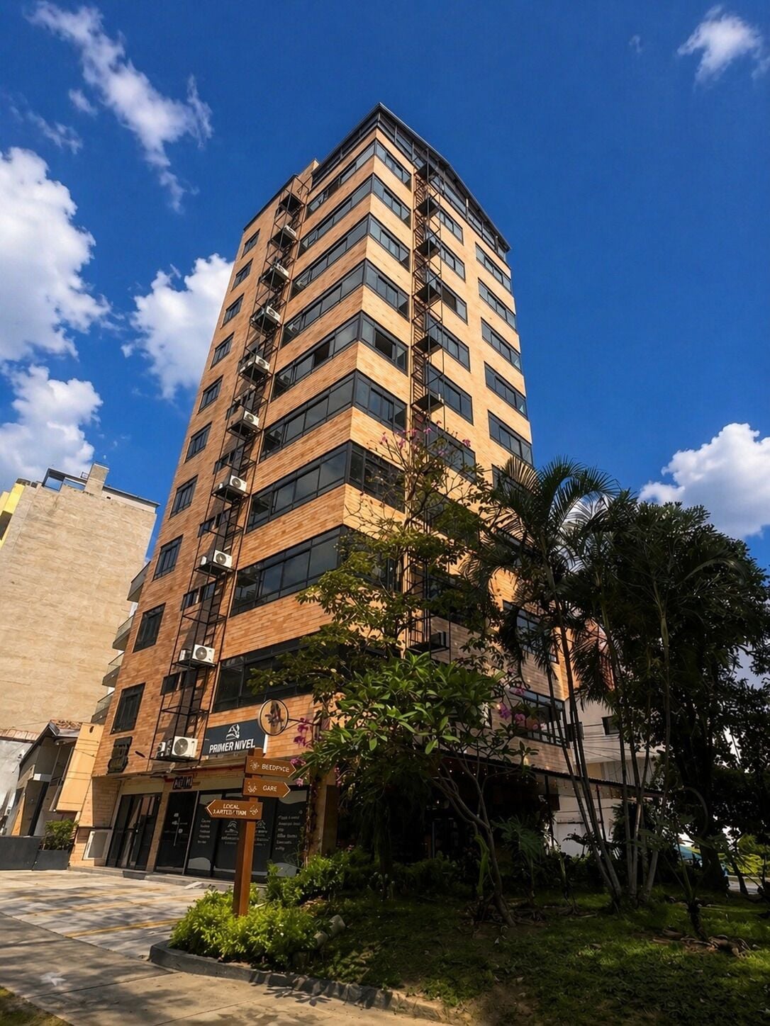 Fachada de la propiedad