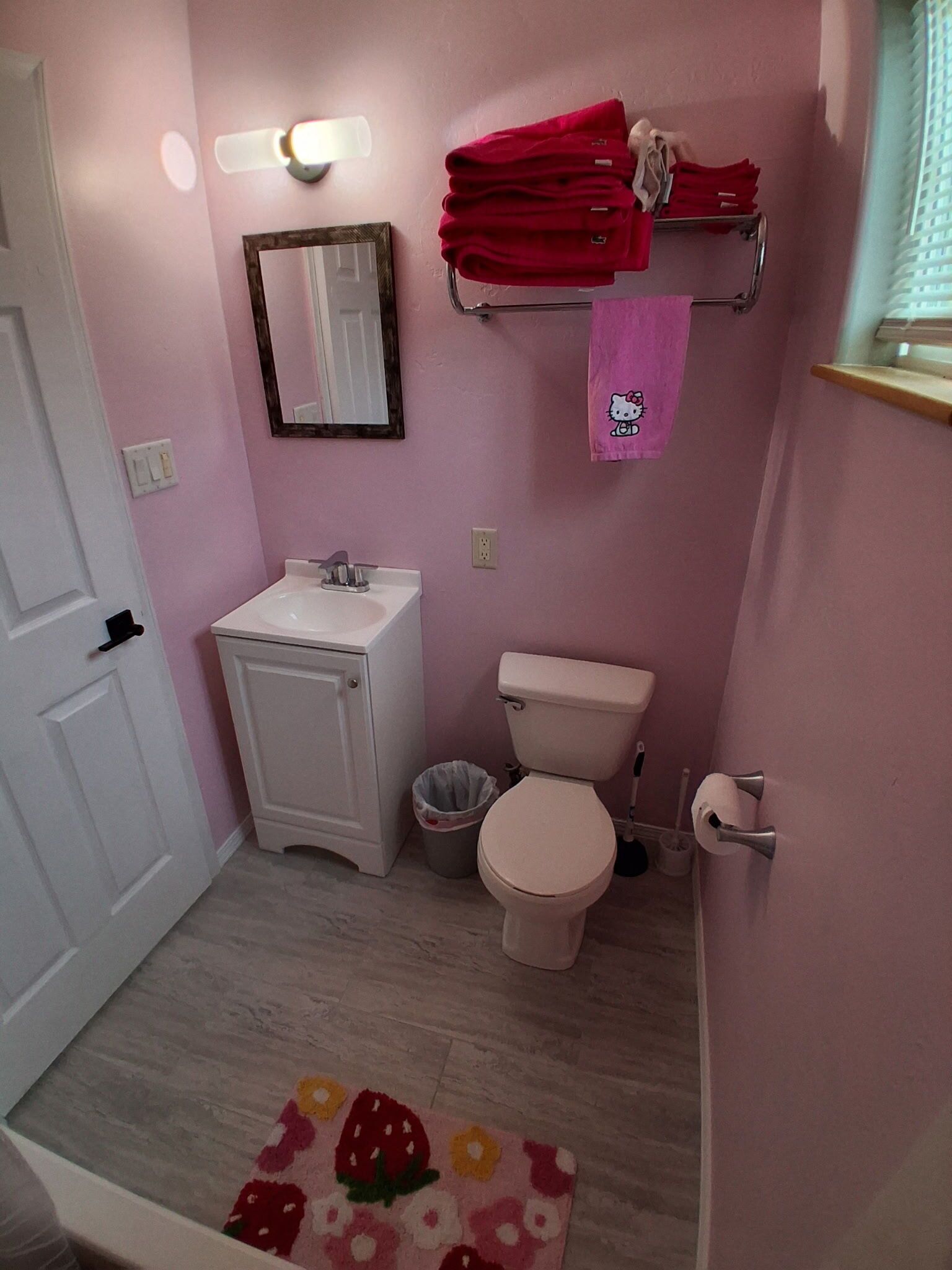 Serviettes fournies, savon, papier toilette