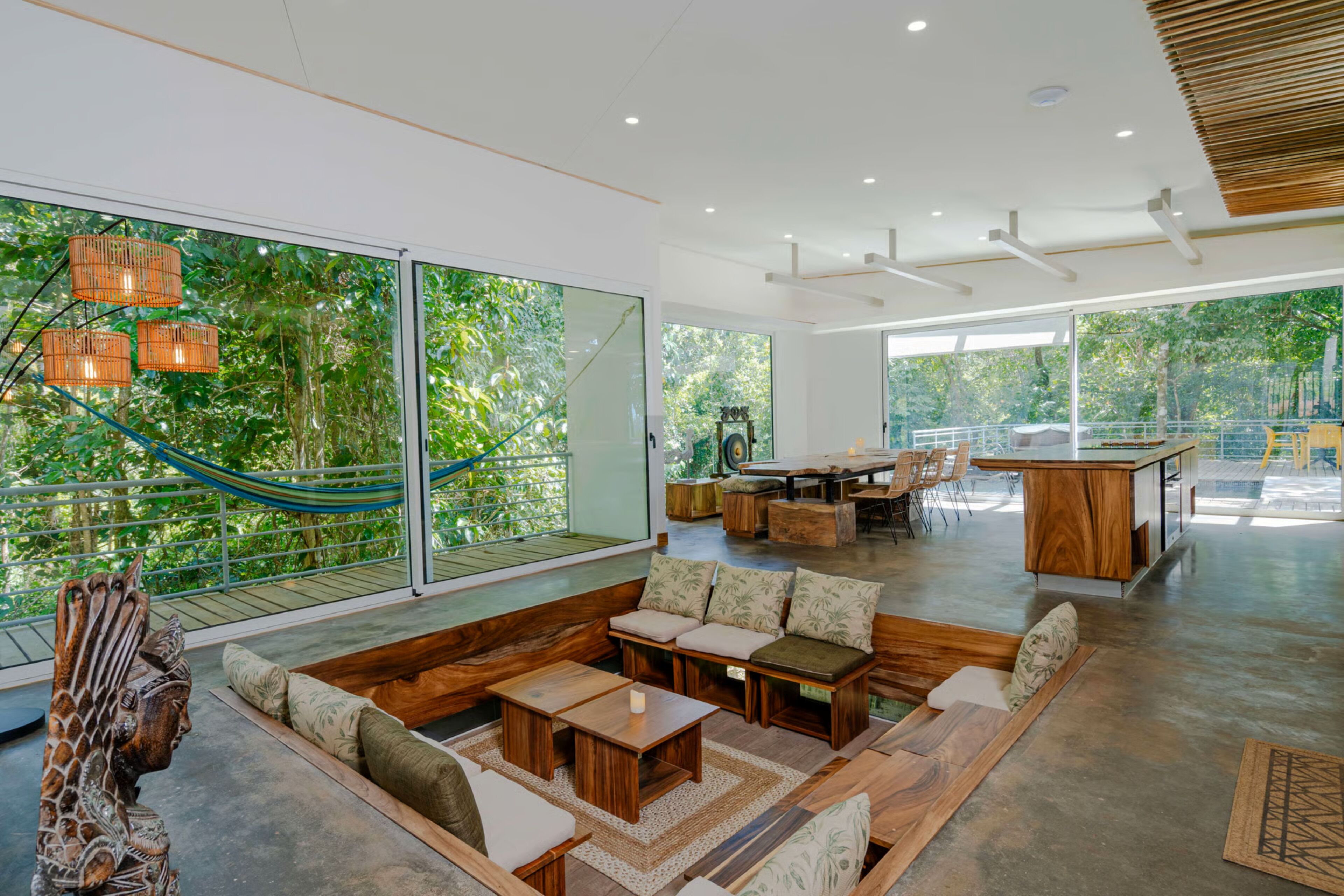 Family House, Balcony, Mountain View | Living area | 50-inch Smart TV with cable channels