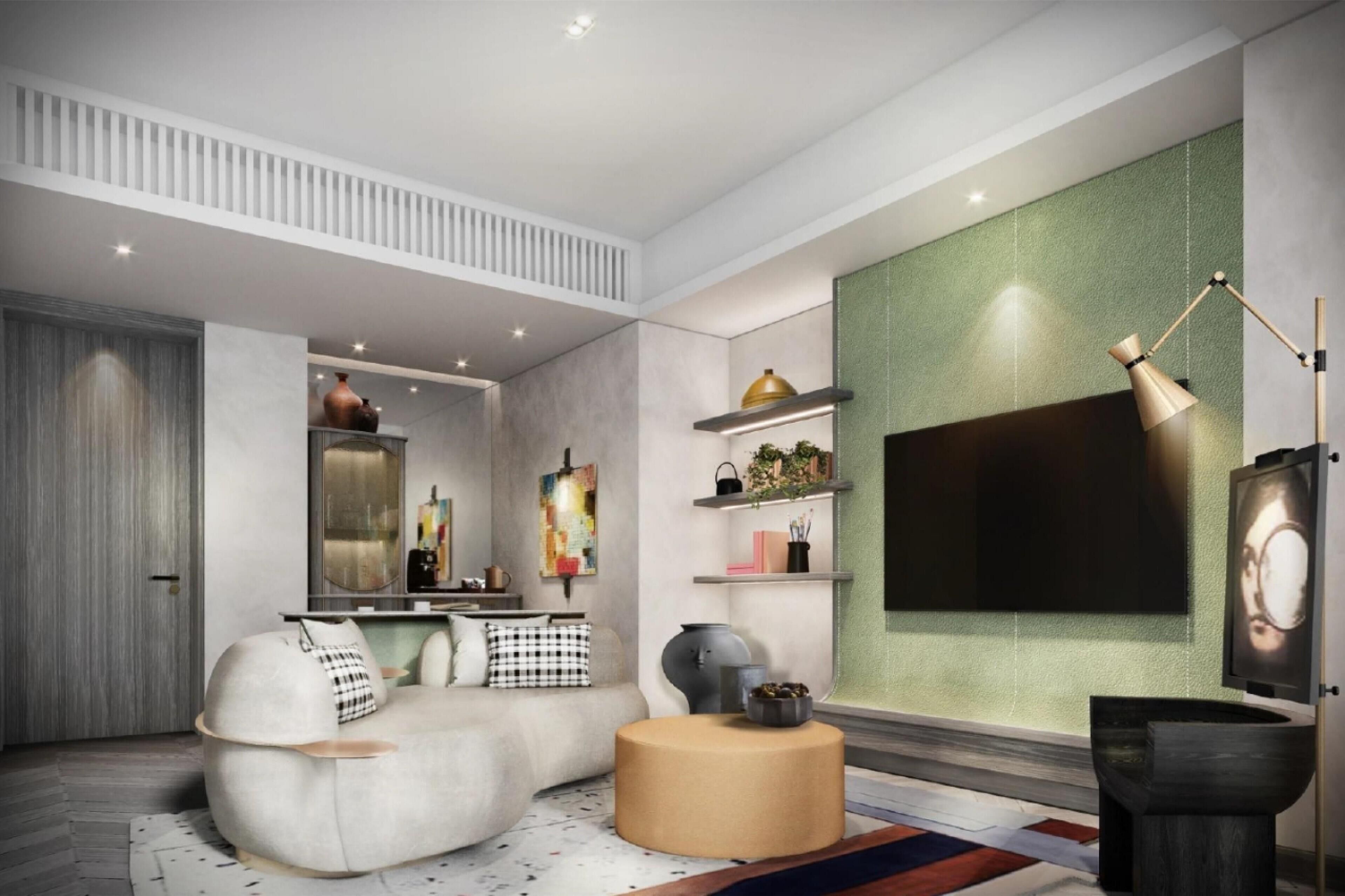 Svit Deluxe - 1 kingsize-säng | Vardagsrum