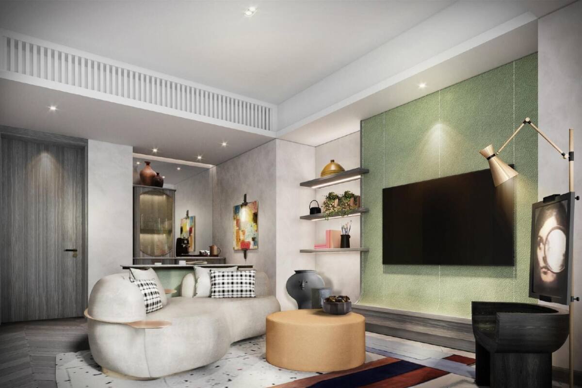 Svit Deluxe - 1 kingsize-säng | Vardagsrum