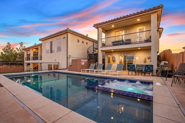 A heated pool
