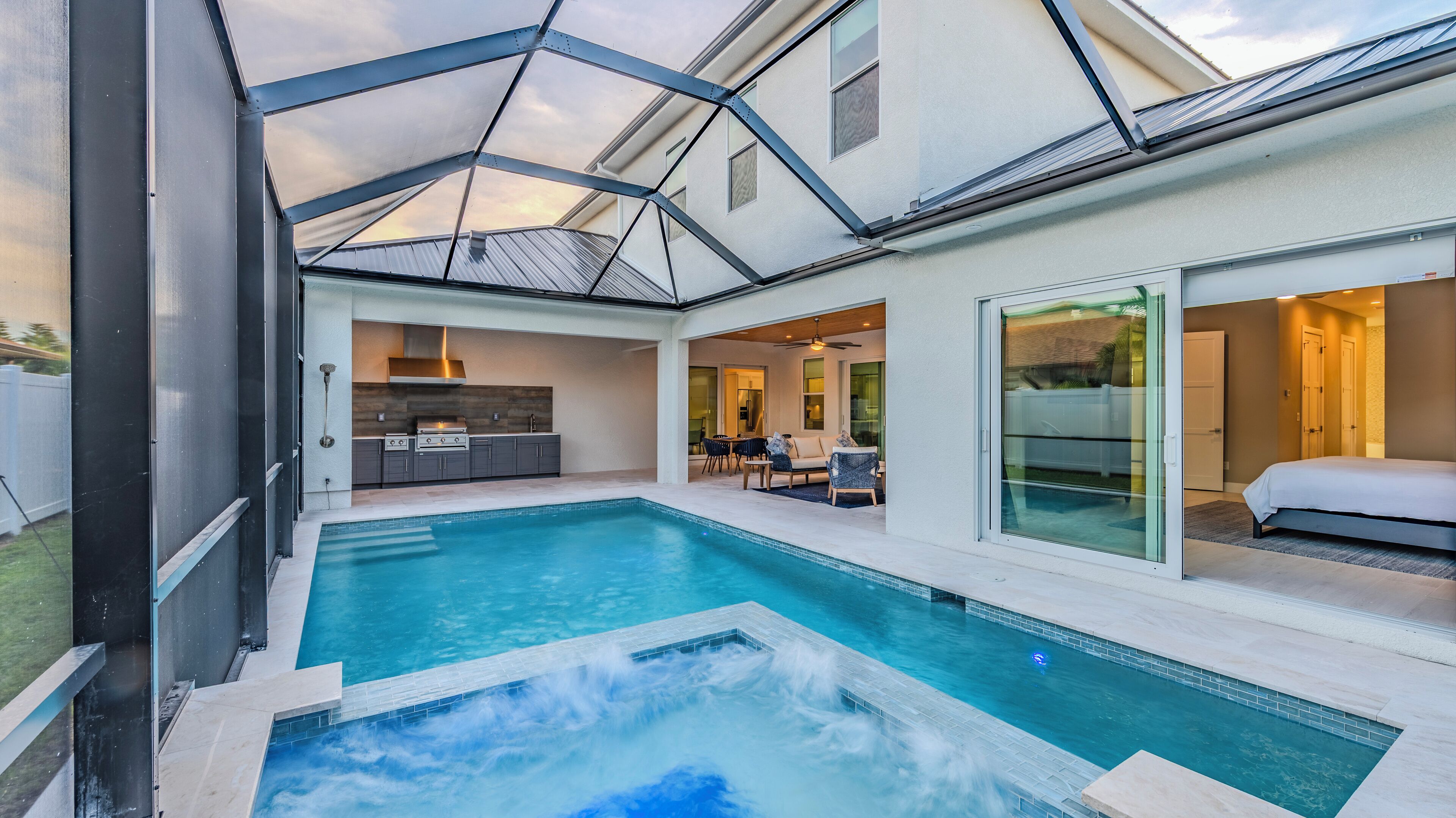 A heated pool