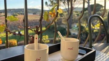 Deluxe Double Room, Vineyard View | Terrace/patio