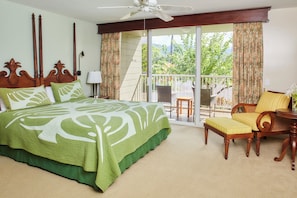 Family Suite, 1 King Bed with Sofa bed, Non Smoking, Patio | Desk, blackout drapes, iron/ironing board, free WiFi - The Cliffs at Princeville by ResorTime (Princeville)