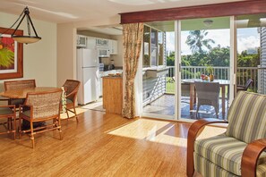 Family Suite, 1 King Bed with Sofa bed, Non Smoking, Patio | Living area | Books - The Cliffs at Princeville by ResorTime (Princeville)