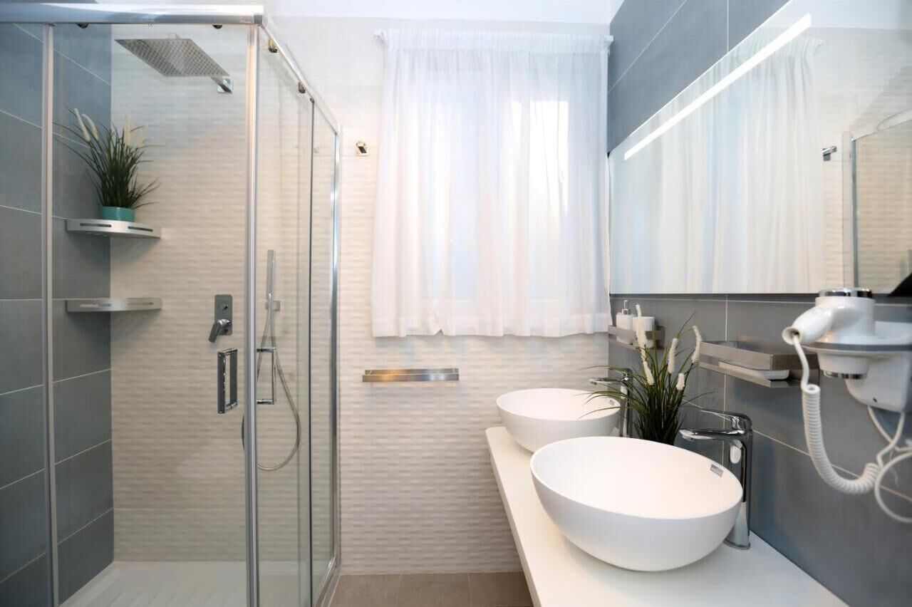 Villa Deluxe, balcón, vistas al mar | Baño