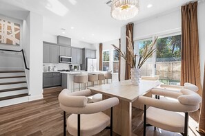 Dining - Designer 4BR Skyline Home w/ Rooftop & EV (Houston)