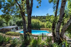 A heated pool