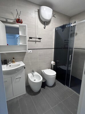 淋浴设施、吹风机、坐浴桶、毛巾