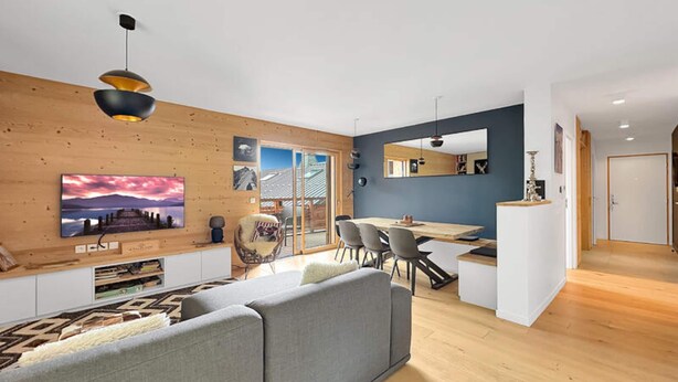 Living area - Apartment in Les Carroz With Ski Access (Araches-la-Frasse)