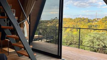 Comfort chalet, uitzicht op bergen | Woonkamer