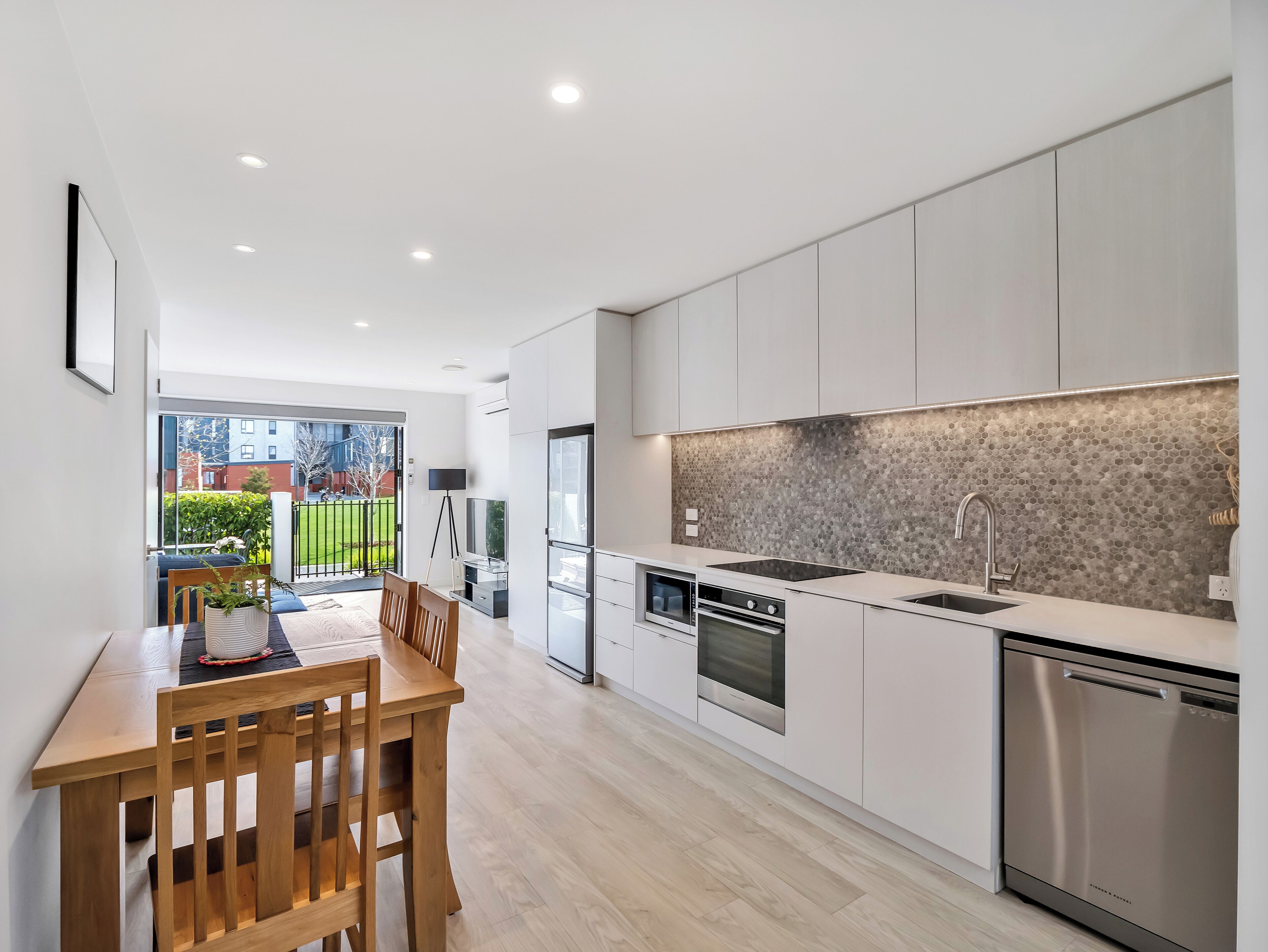 Fridge, microwave, dishwasher, toaster