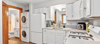 Walk-Everywhere King-Bed Patio Hideaway with Fenced Parking