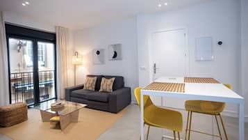 Deluxe appartement, uitzicht op de stad | Woonruimte