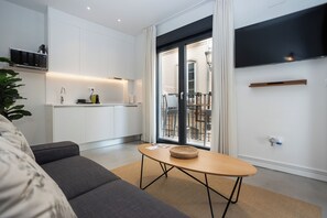 Studio Deluxe, balcon, vue ville | Coin séjour