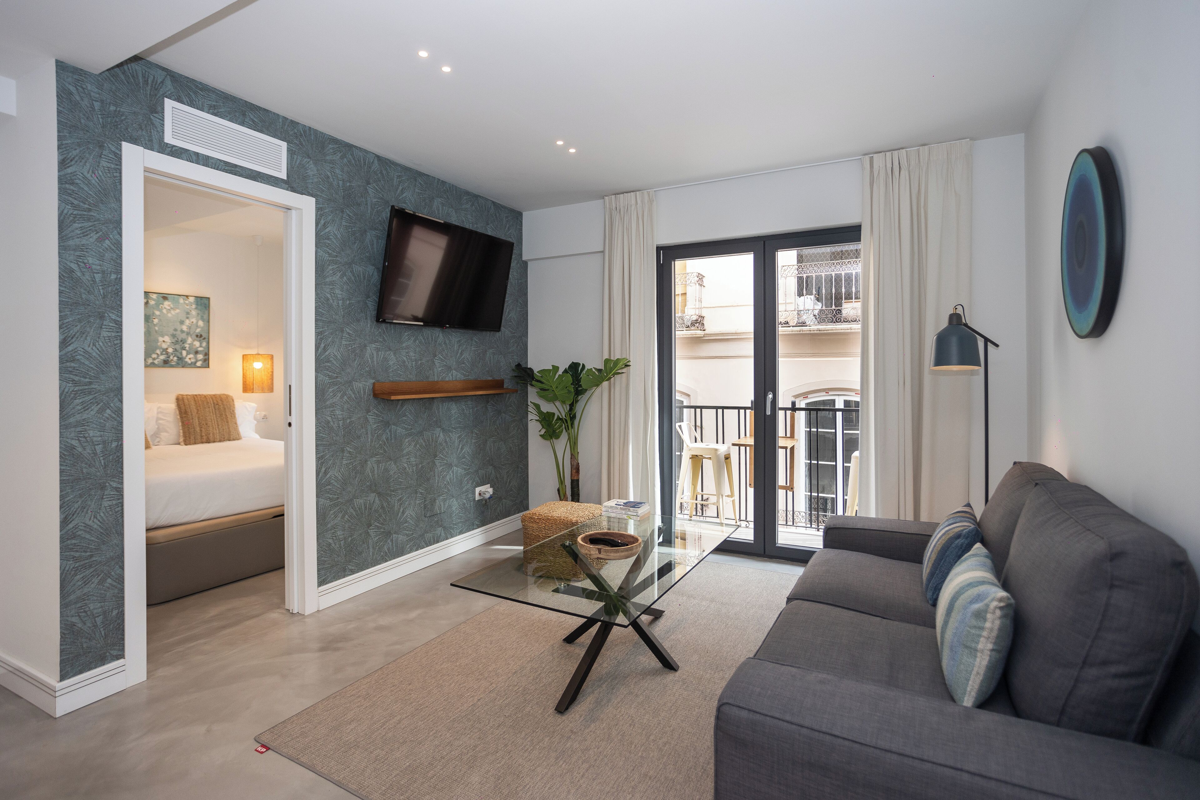 Appartement Deluxe, balcon, vue ville | Coin séjour