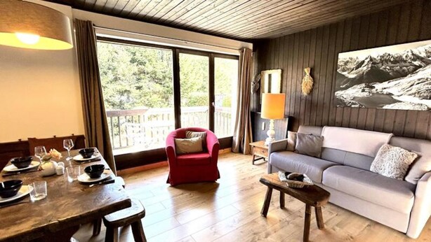 Living area - 2-room Apartment, Sleeps 4, Megeve (Megeve)