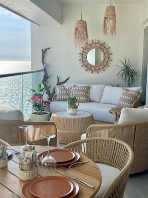 Dining - New Beachfront 3BR/4BA – Bright with Ocean & Mountain Views, Near Downtown 803TN (Puerto Vallarta)