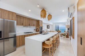 Private kitchen - New Beachfront 3BR/4BA – Bright with Ocean & Mountain Views, Near Downtown 803TN (Puerto Vallarta)