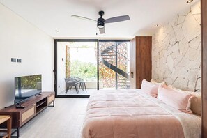 1 bedroom, iron/ironing board, internet, bed sheets - Apartment with terrace and Jacuzzi 5 min from the beach (Tulum)